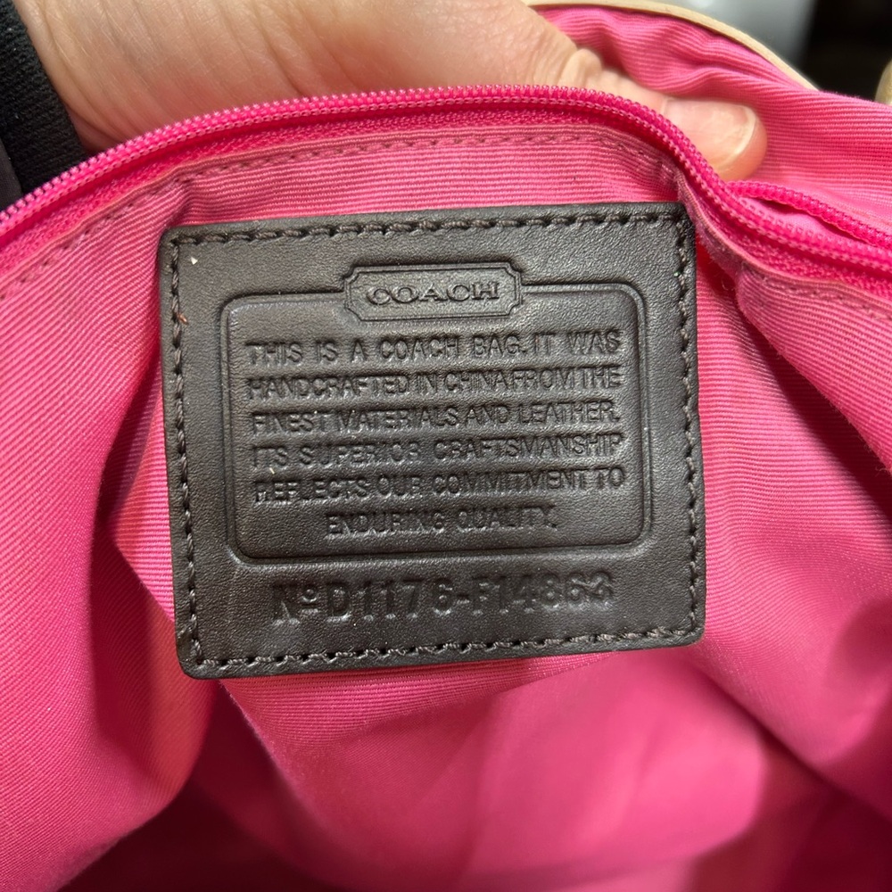 Coach Vibrant Pink Leather Shoulder Bag